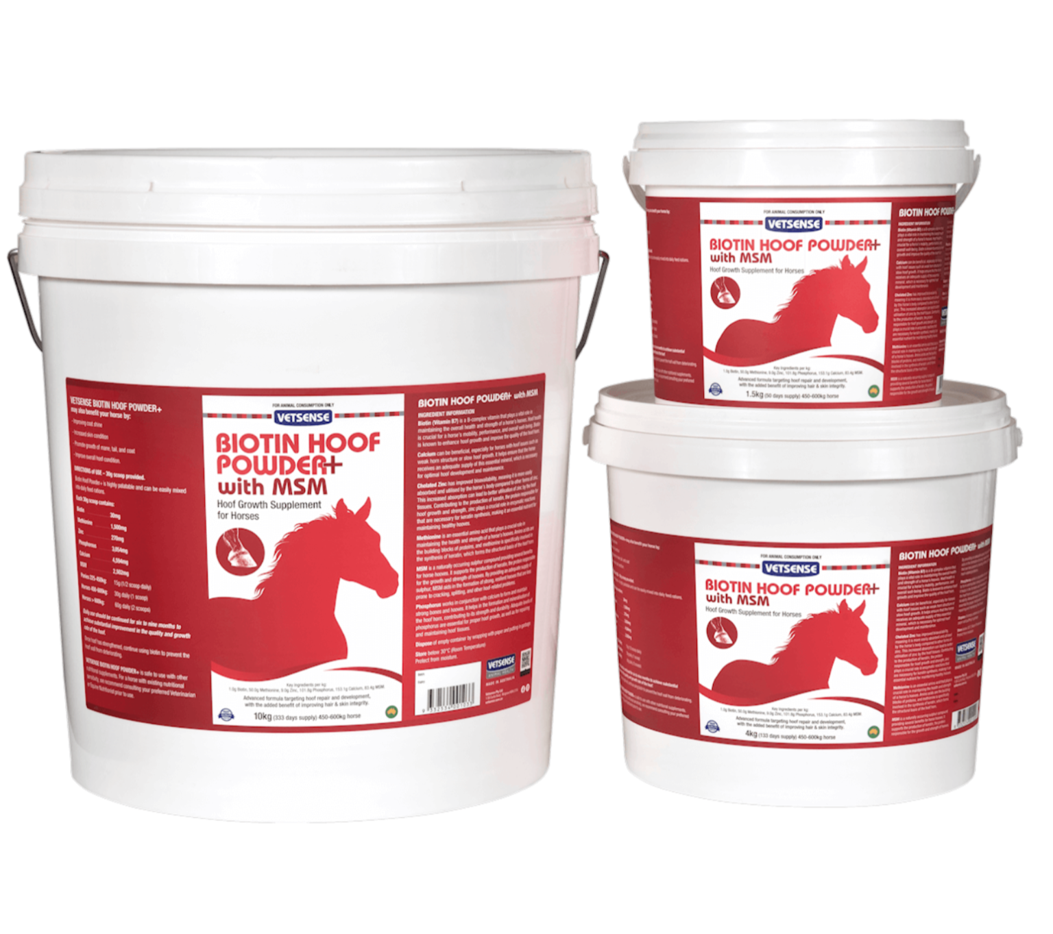 Vetsense - Biotin Hoof Powder Plus with MSM Horse Supplement