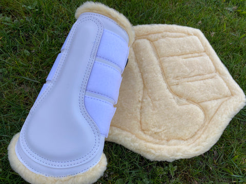 White Work Boots with Fleece Lining