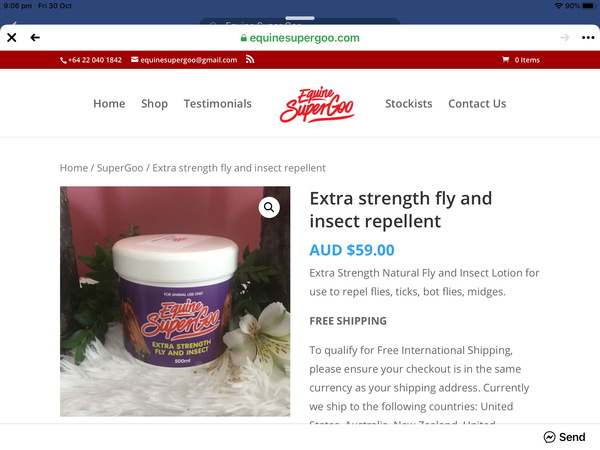 Equine Super Goo - Insect Repellent Lotion Extra Strength